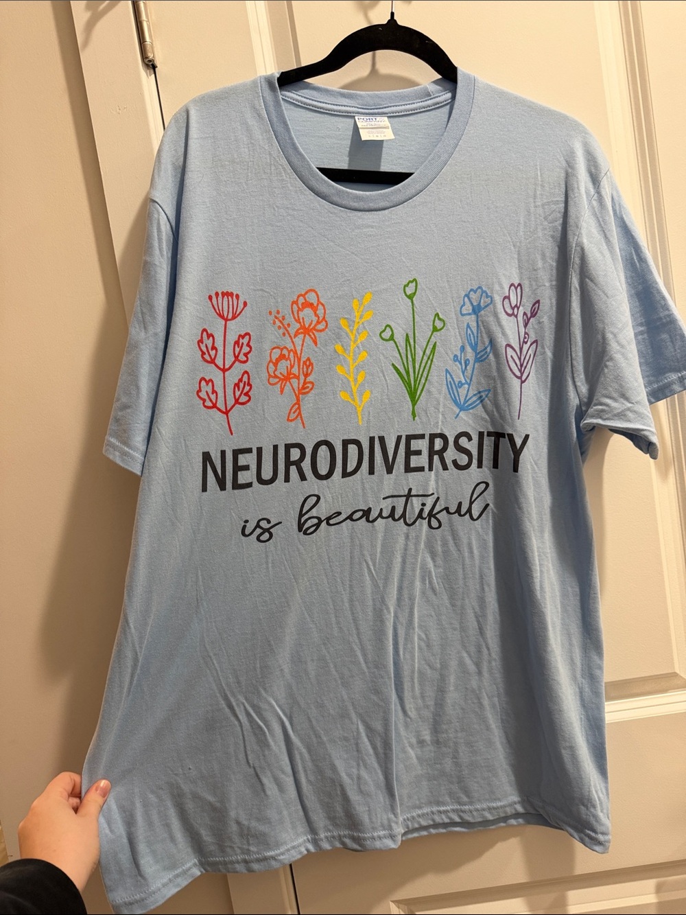 Neurodiversity Is Beautiful Light Blue Graphic Tee